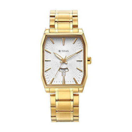 Titan Regalia Opulent White Dial Watch for Men