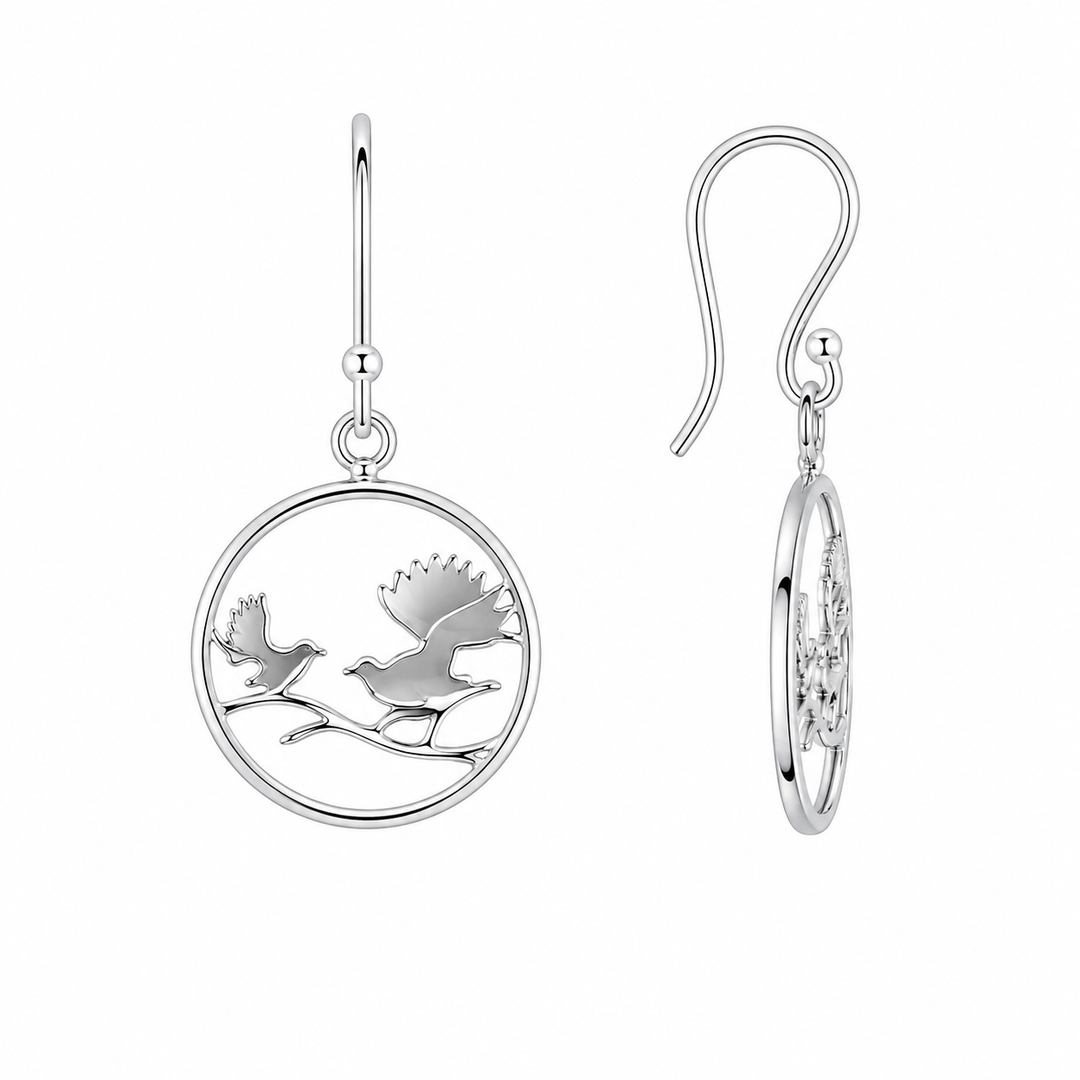 LT Sterling Silver Wild Fantails Earrings