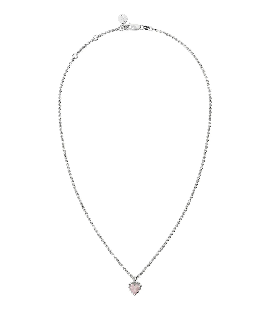 Stolen Silver Mini Claw Necklace Rose Quartz