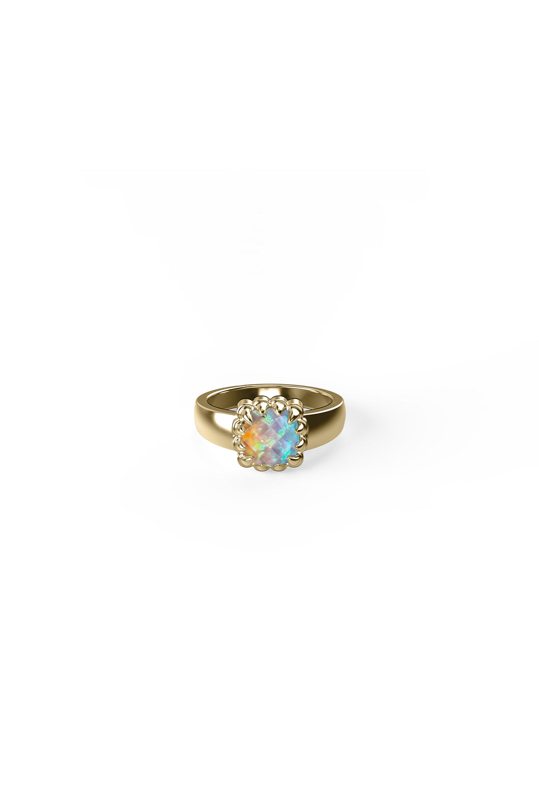Stolen Gold Plated Baby Claw Ring - Opal