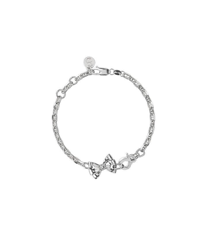 Stolen Silver Pierced Bow Bracelet