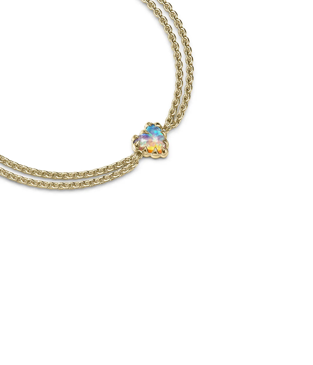 Stolen Gold Plated Love Claw Bracelet - Opal