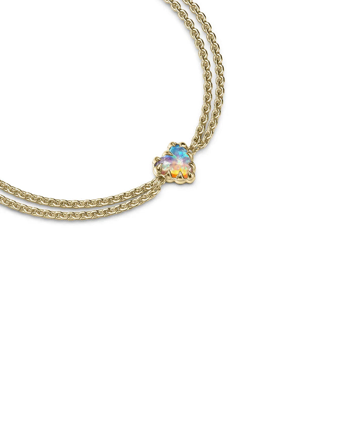 Stolen Gold Plated Love Claw Bracelet - Opal