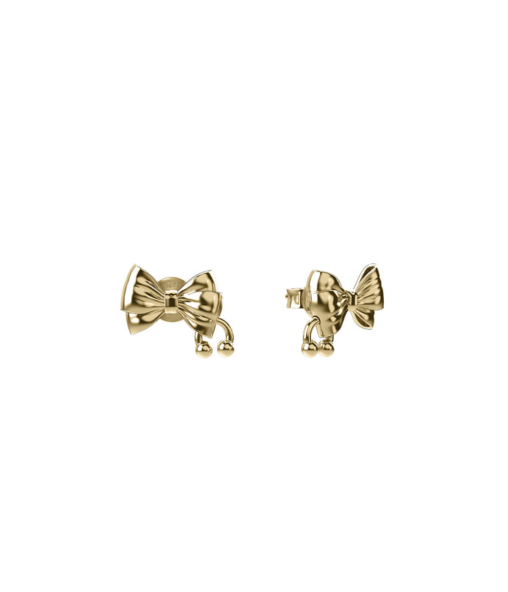 Stolen Gold Plated Pierced Bow Earrings