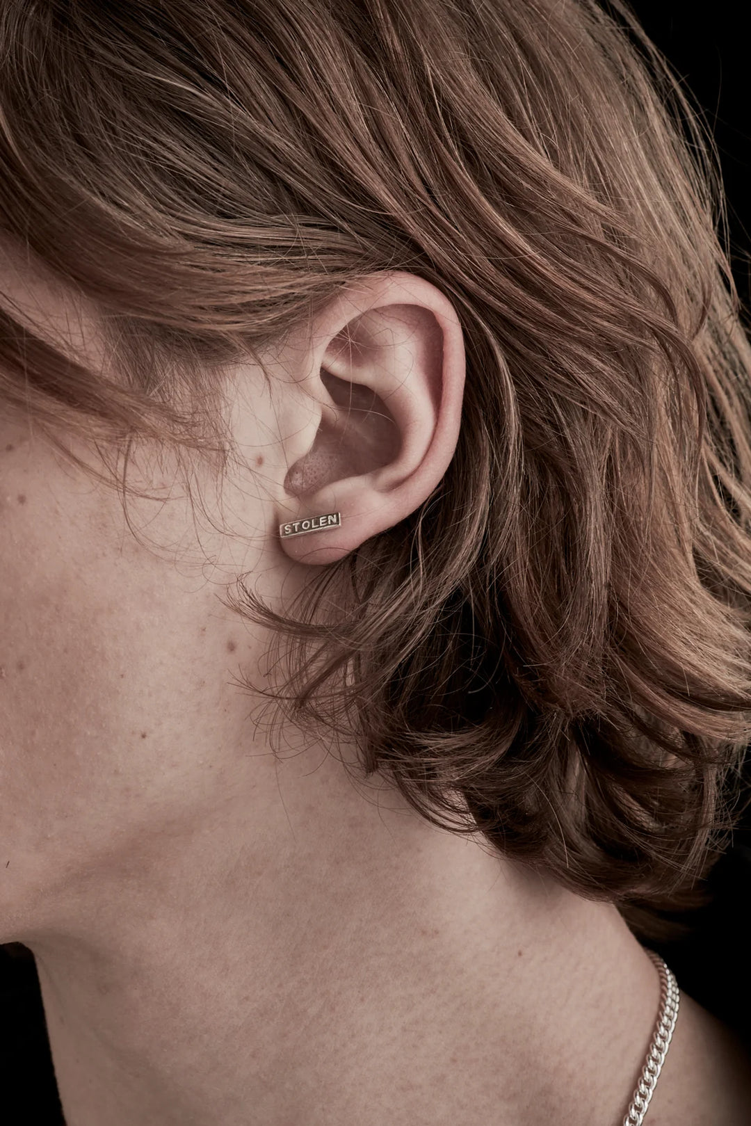 Stolen Silver Mini Bar Studs