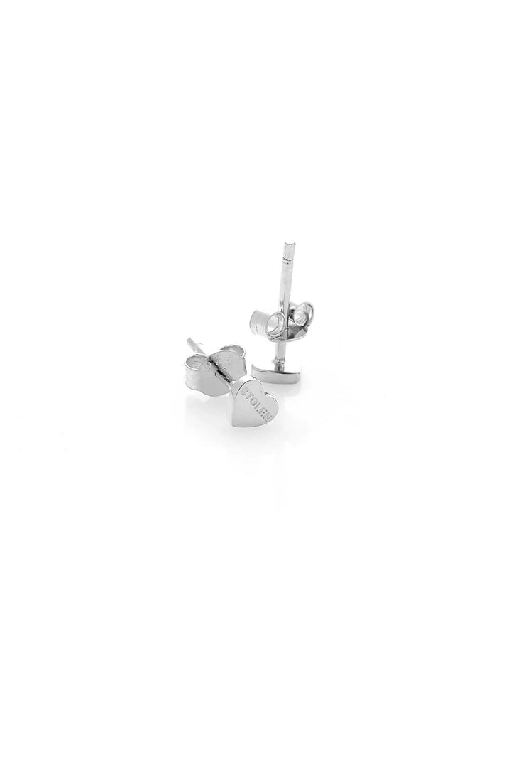 Stolen Tiny Heart Silver Studs