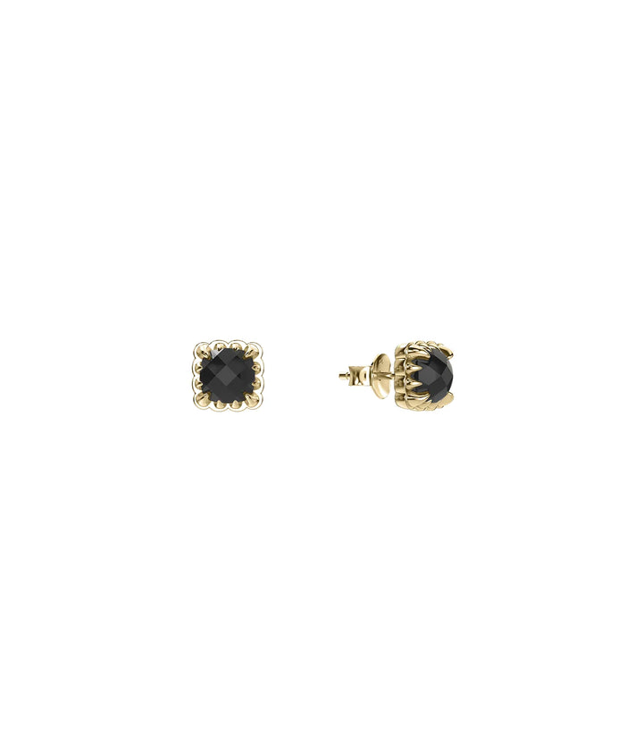 Stolen Gold Plated Baby Claw Stud Earrings - Onyx