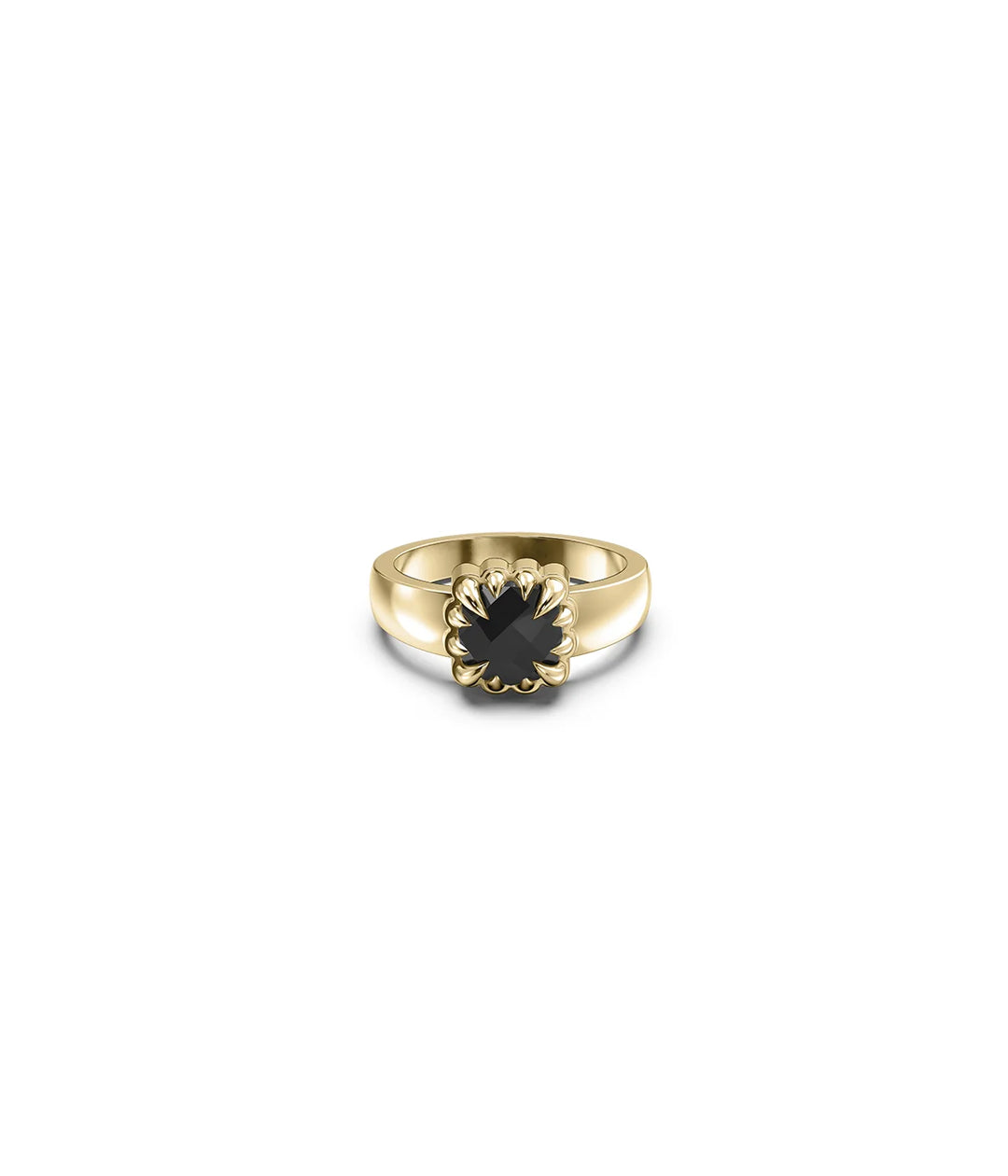 Stolen Gold Plated Baby Claw Ring - Onyx