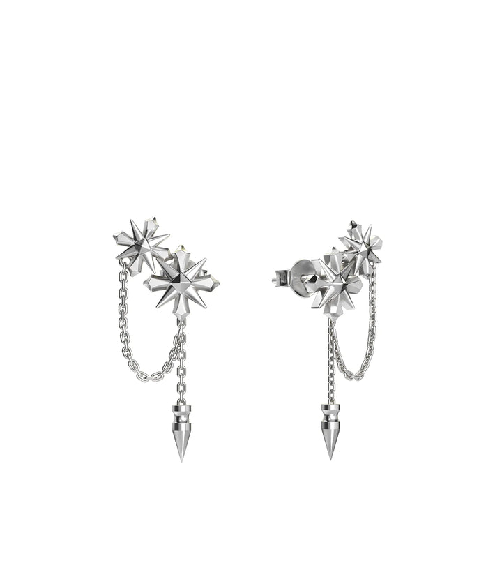 Stolen Midnight Cross Drop Earrings