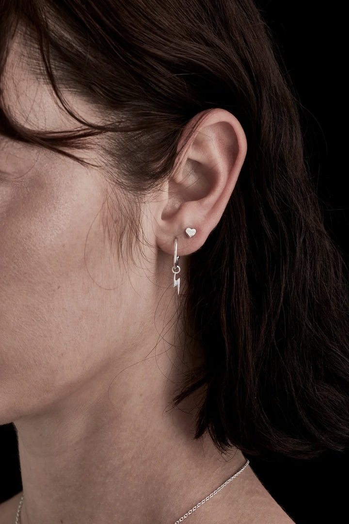 Stolen Silver Bolt Anchor Earrings