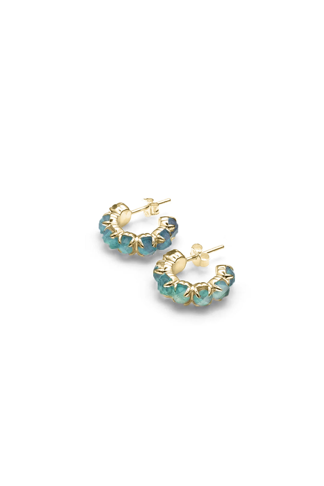 Stolen Gold Plated Halo Cluster Mood Stone Earrings – Silvermoon