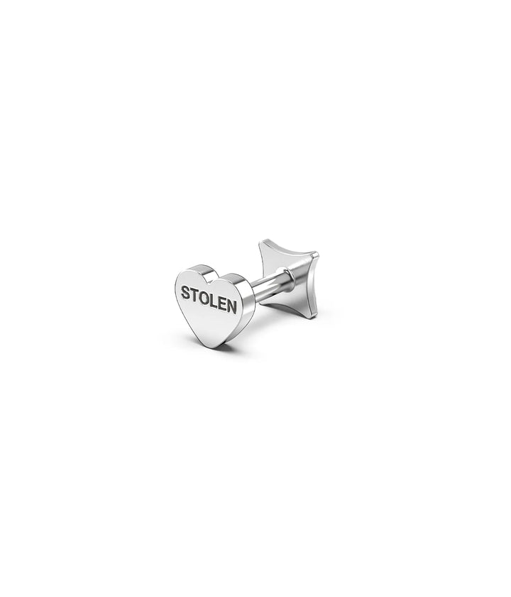 Stolen Heart Flat Back Earring (Single)