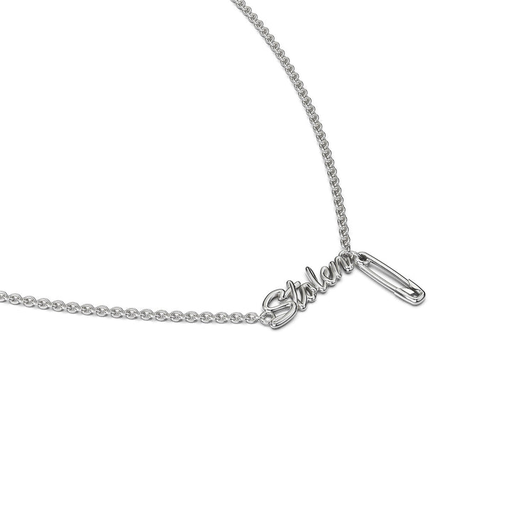 Stolen Silver Sentimental Script Necklace