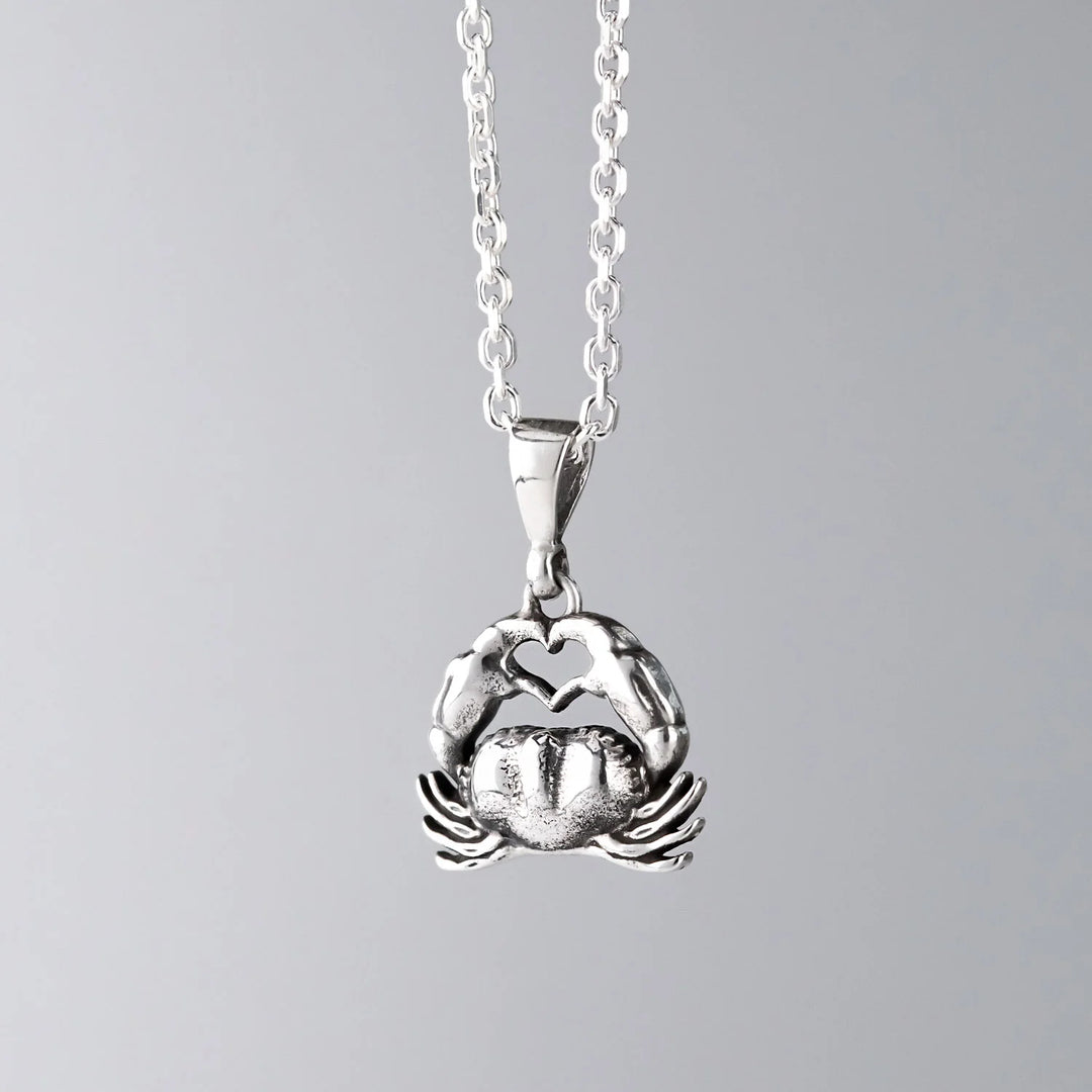 Nick Von K Sterling Silver Crab Romance Necklace