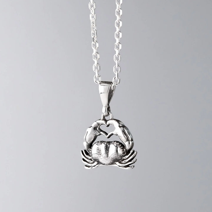 Nick Von K Sterling Silver Crab Romance Necklace
