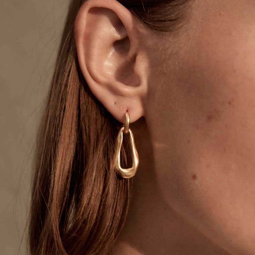 Gold Plated Shift Earrings