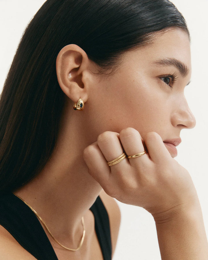 Kirstin Ash Ink Hoops Gold Plated