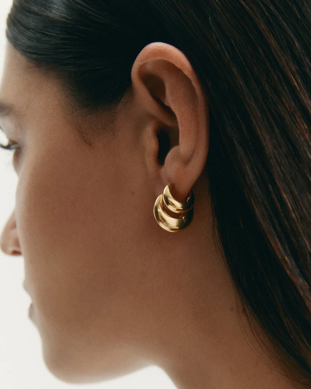 Kirstin Ash Indigo Hoops Gold Plated