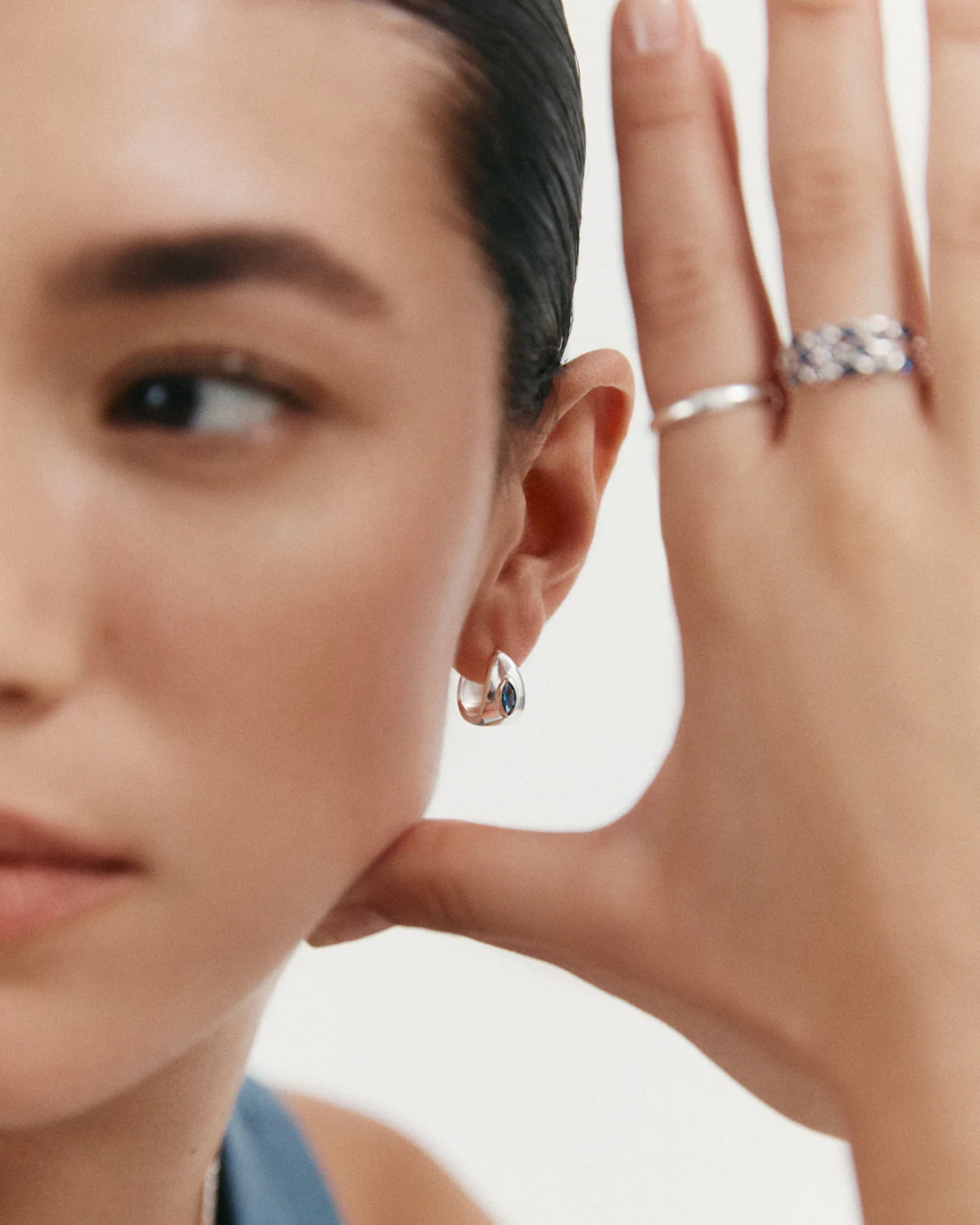 Kirstin Ash Ink Hoops Sterling Silver