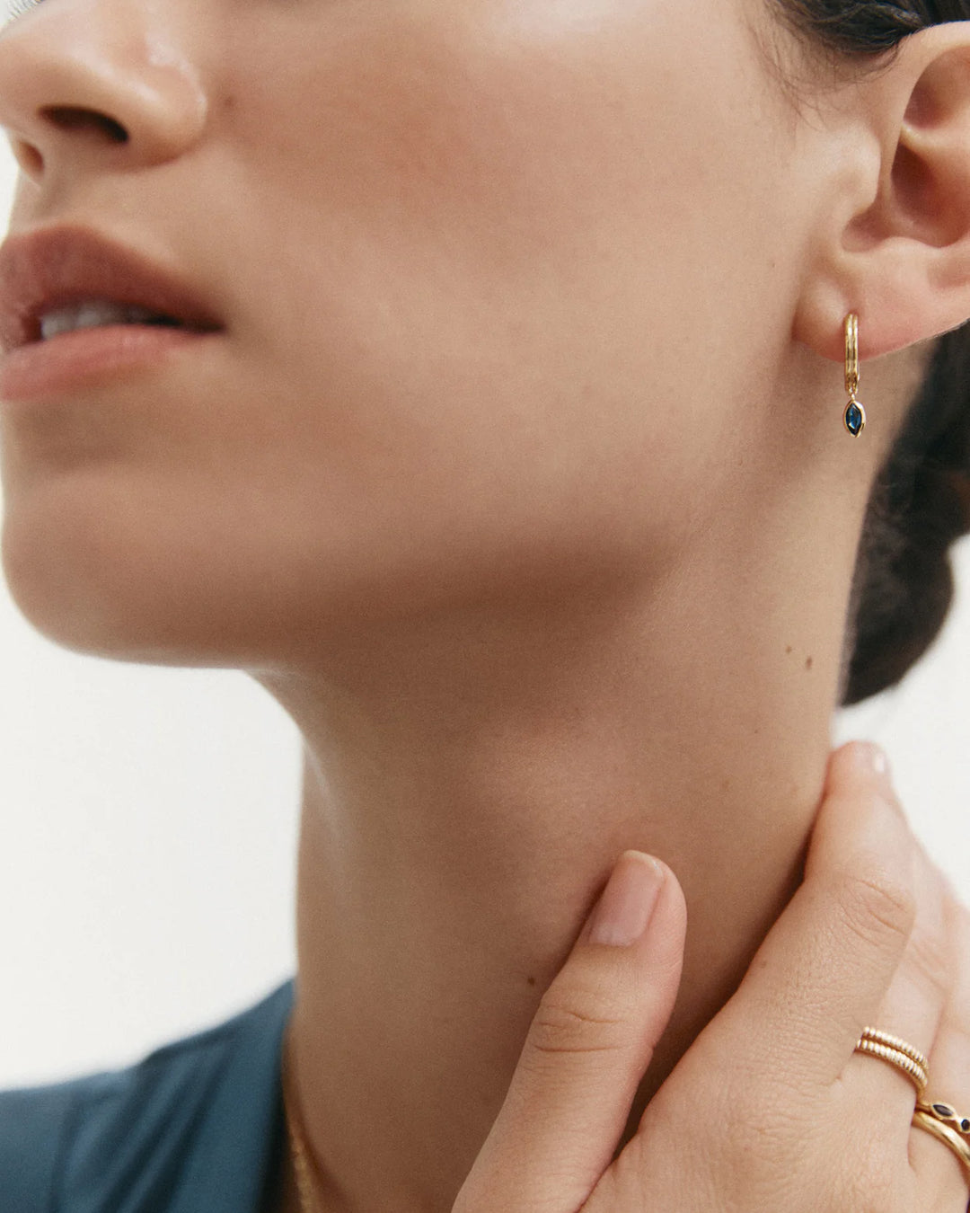 Kirstin Ash Ink Drop Hoops Gold Plated