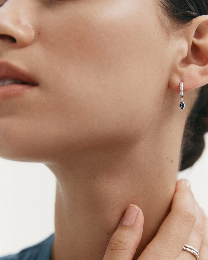 Kirstin Ash Ink Drop Hoops Sterling Silver