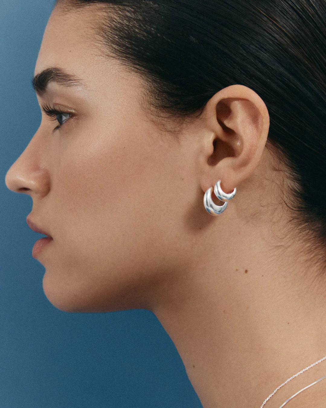 Kirstin Ash Indigo Hoops Small Sterling Silver