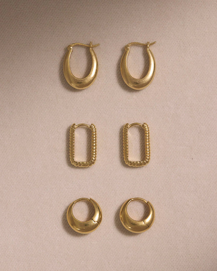 Kirstin Ash Indigo Hoops Gold Plated