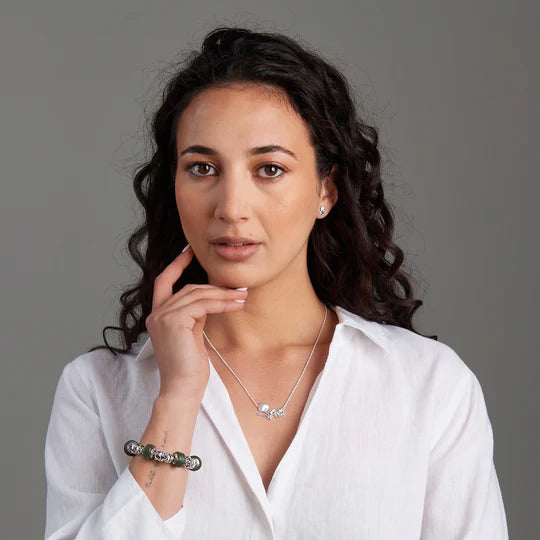 Evolve Garden Fantail (Graceful) Silver Necklace