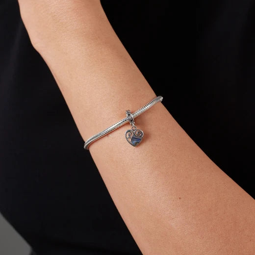 Evolve Paua Heart Charm