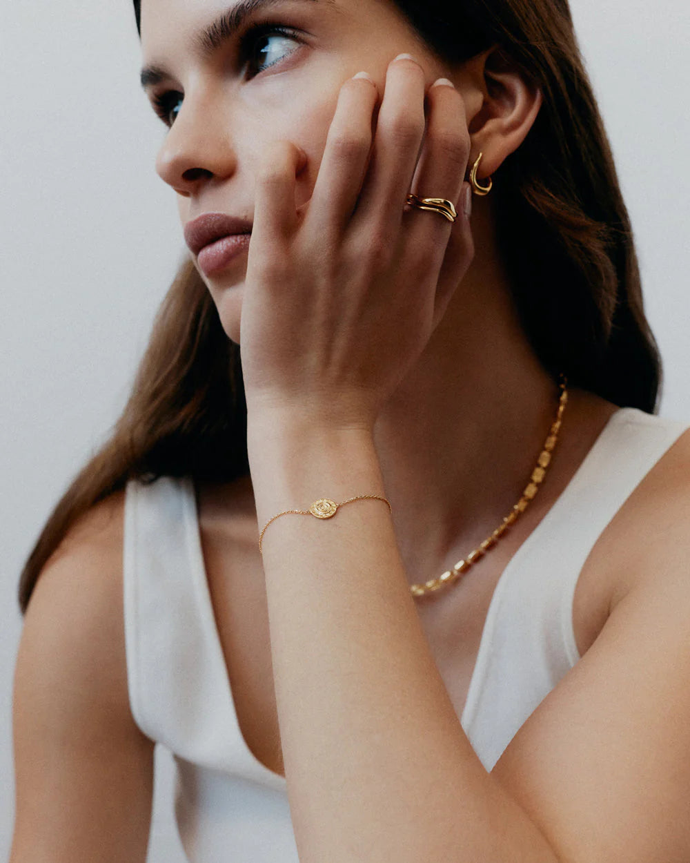 Kirstin Ash Arise Hoops 18ct Gold Plated