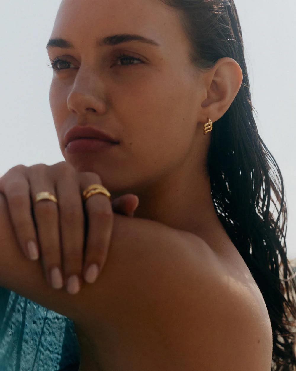 Kirstin Ash Arise Oversized Studs 18ct Gold Plated