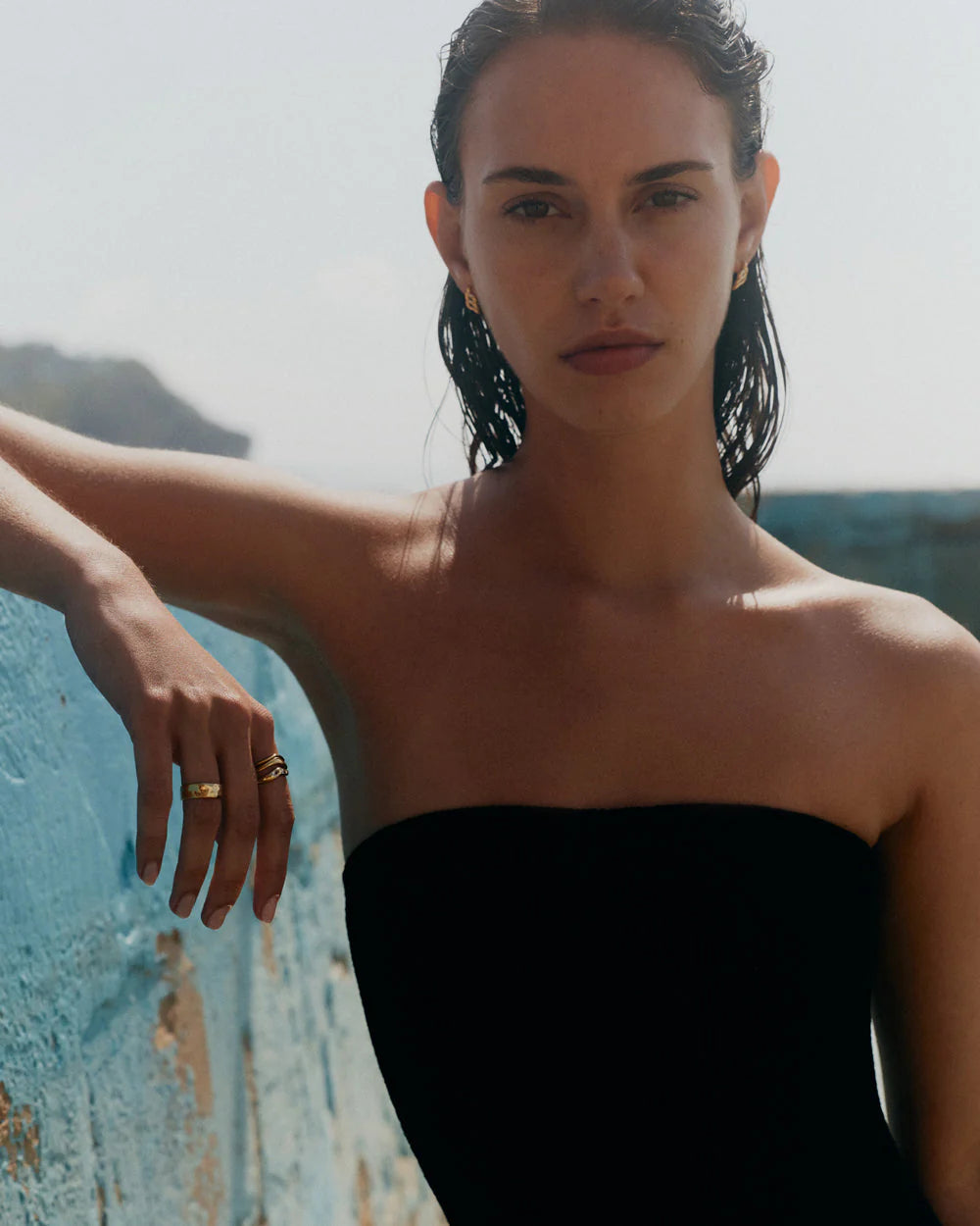 Kirstin Ash Arise Oversized Studs 18ct Gold Plated