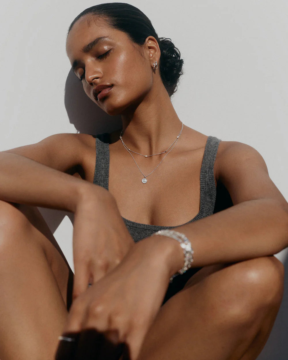 Kirstin Ash Solara Coin Necklace Sterling Silver