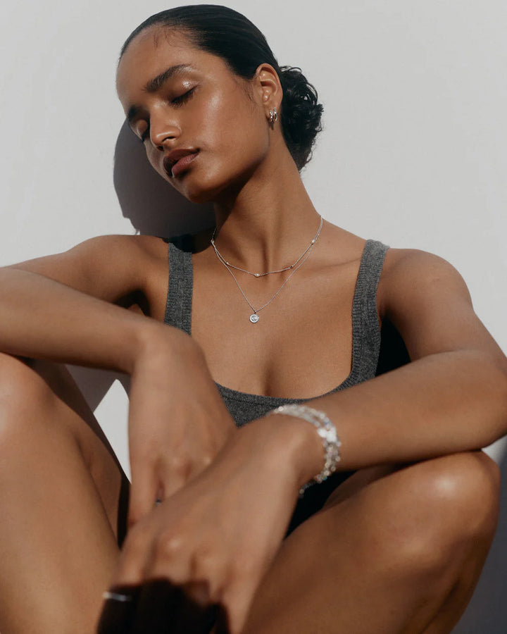 Kirstin Ash Solara Coin Necklace Sterling Silver