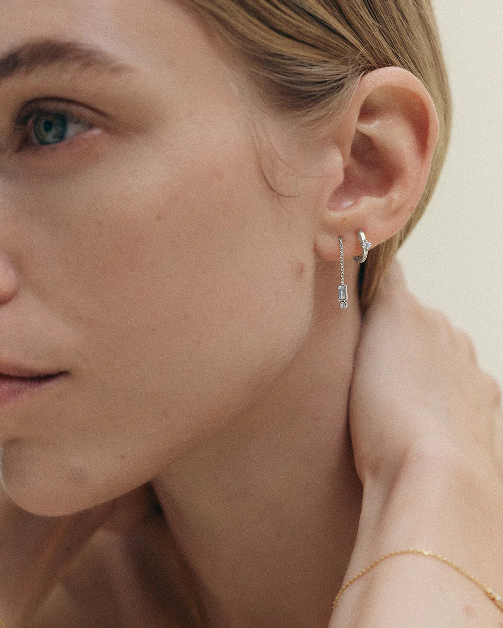 Kirstin Ash Lumen Huggies Sterling Silver