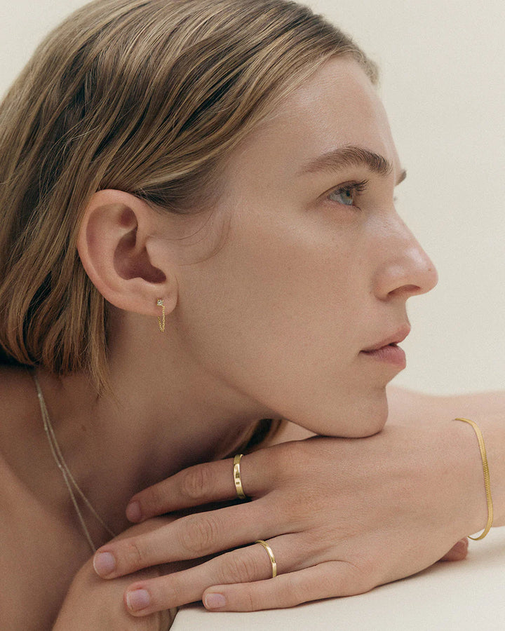 Kirstin Ash Lumen Chain Studs Gold Plated