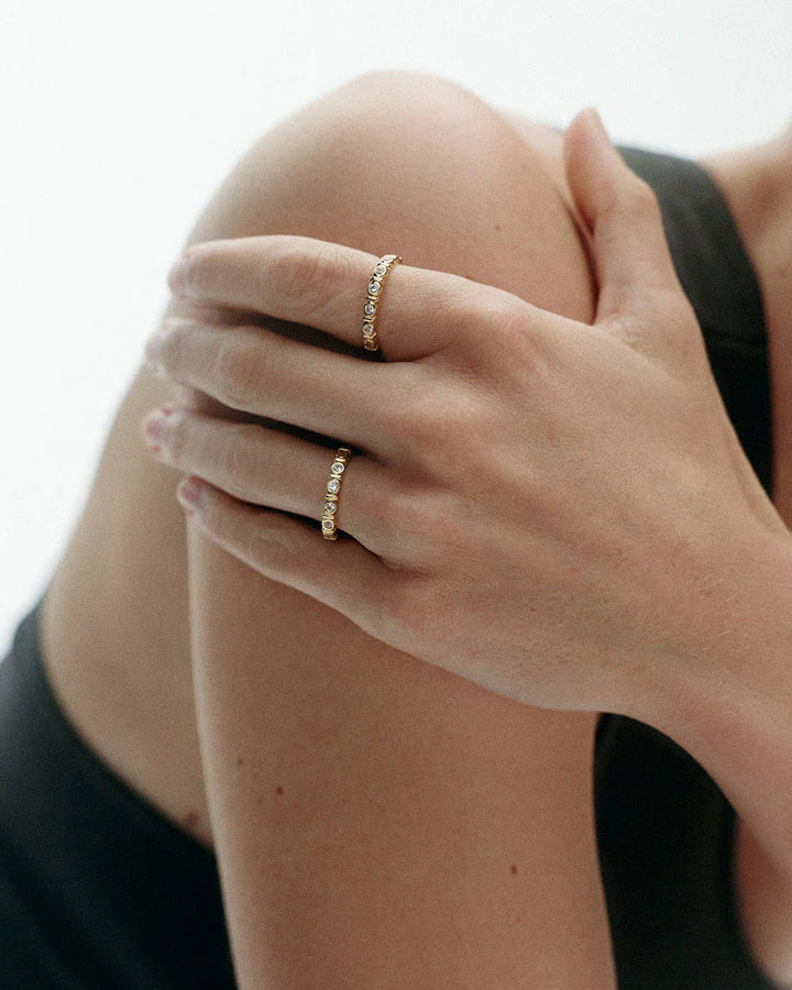 Kirstin Ash Vale Tennis Ring Gold Plated