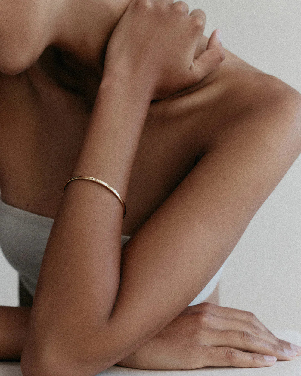 Kirstin Ash Contour Bangle Gold Plated