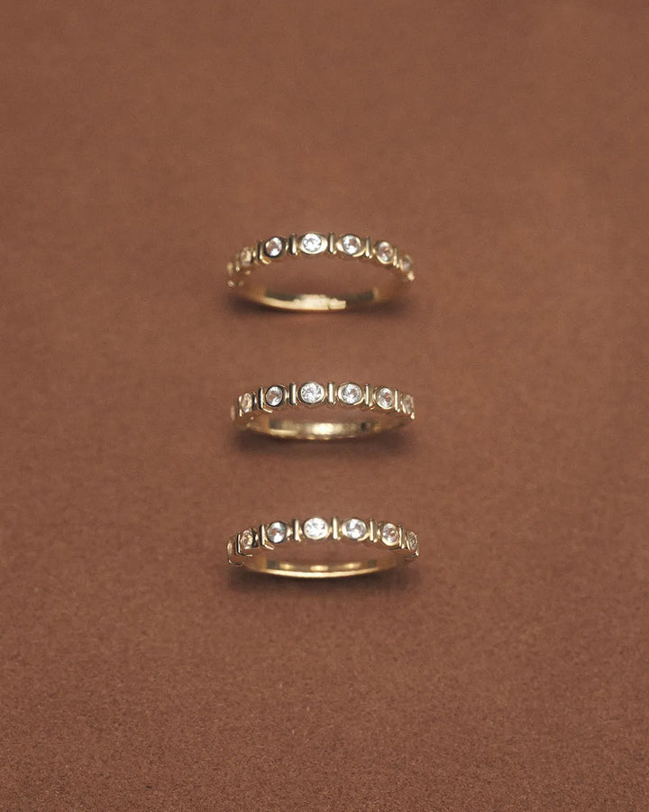 Kirstin Ash Vale Tennis Ring Gold Plated