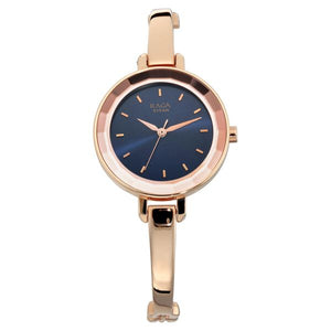 Titan Quartz Analogue Blue Dial Metal Strap Watch for Women