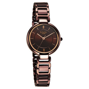 Titan Raga Delight Brown Dial Analogue Metal Strap watch for Women