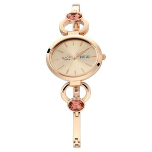 Titan Raga Viva Rose Gold Dial Analogue Day and Date Metal Strap Watch for Women