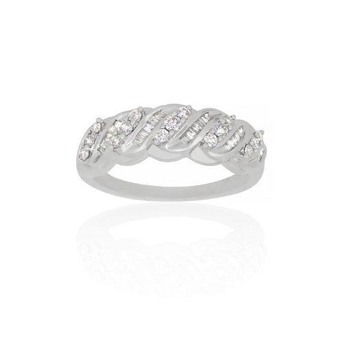 10ct White Gold Diamond Dress Ring