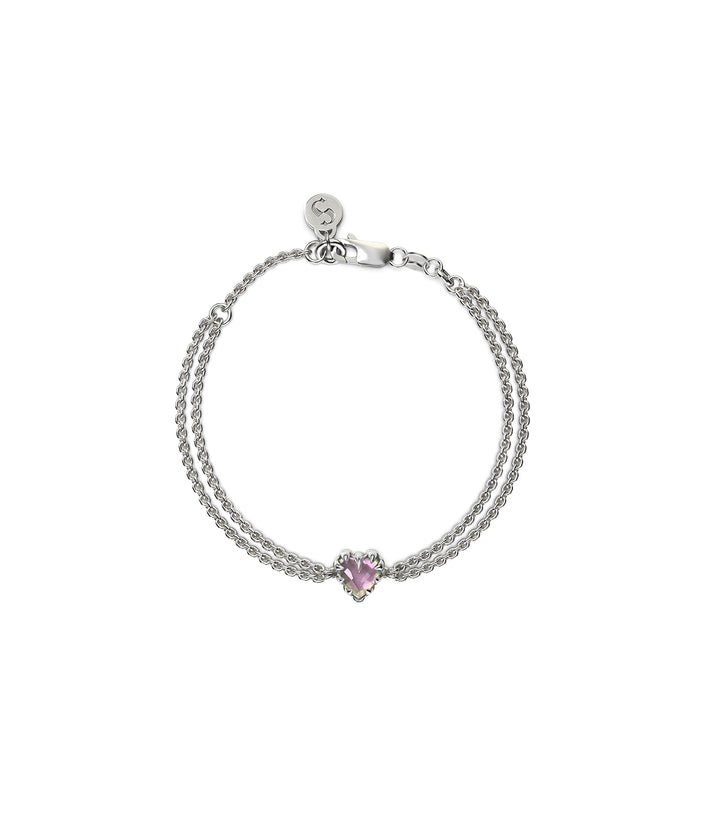 Stolen Love Claw Silver Bracelet - Mystic Quartz