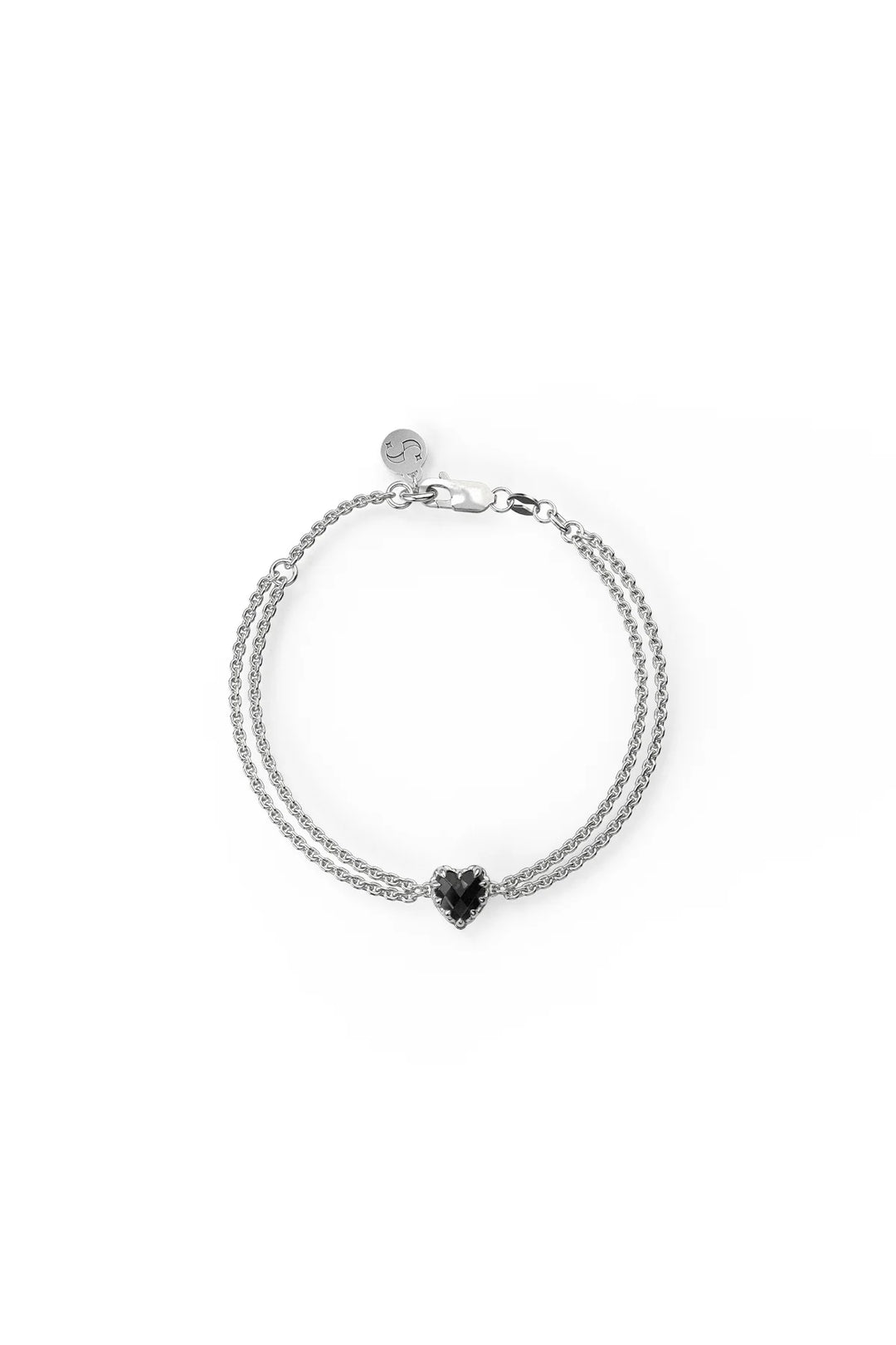 Stolen Silver Love Claw Bracelet - Onyx