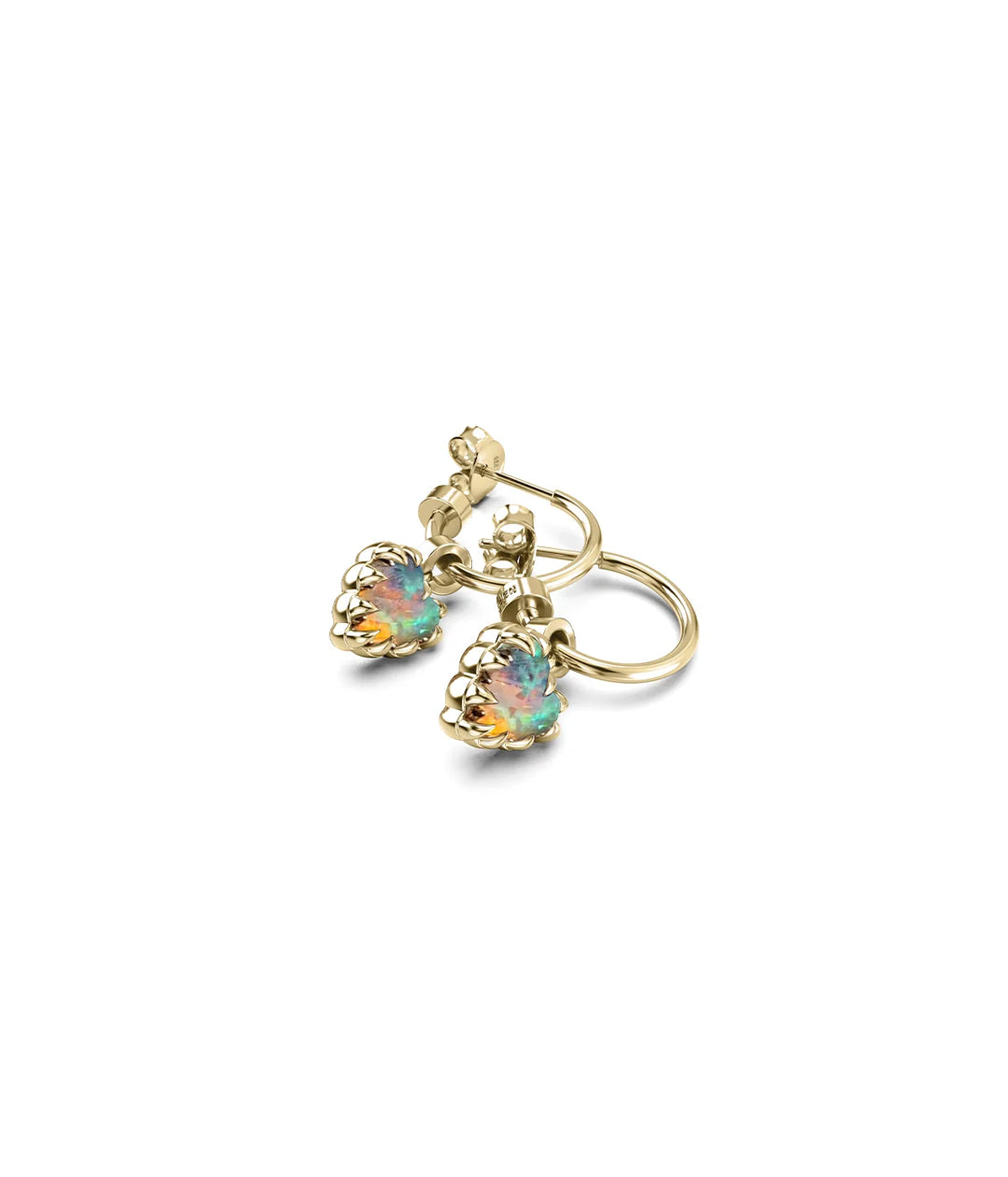 Stolen Gold Plated Love Anchor Earrings - Opal