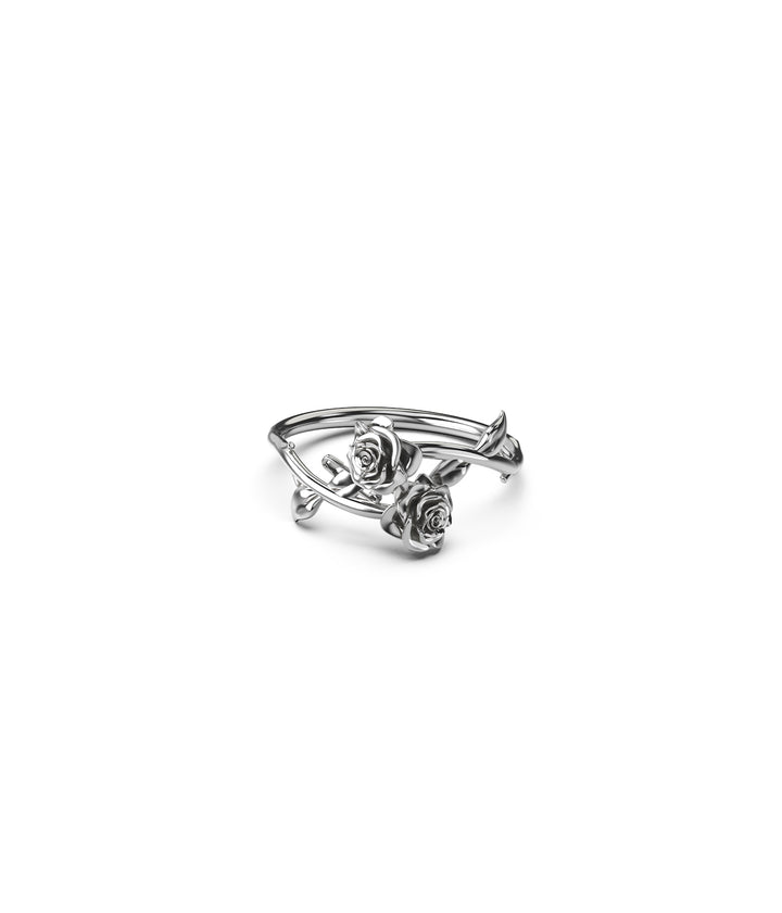 Stolen Silver Rose Wrap Ring