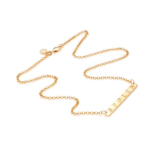 Stolen Gold Plated Plank Necklace