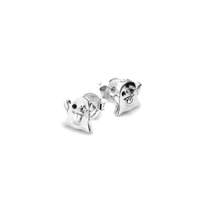 Stolen Silver Punk Ghost Studs