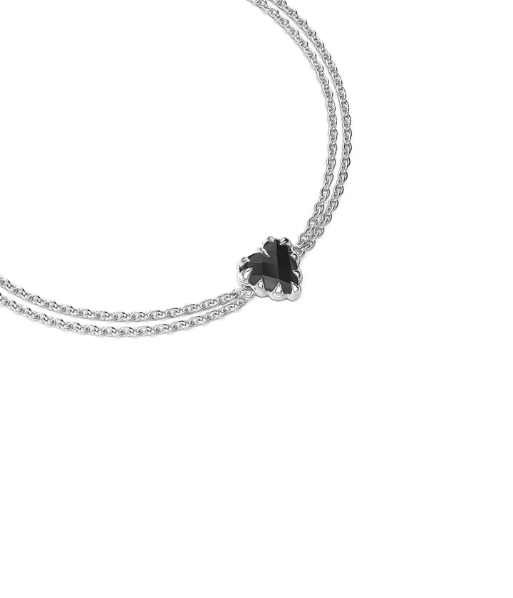 Stolen Silver Love Claw Bracelet - Onyx